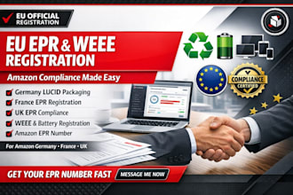 register eu epr, weee, packaging battery for amazon germany france uk compliance