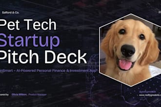 design pet tech startup pitch deck pet wellness ecommerce investor slides