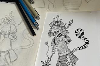 create a beautiful blackwork tattoo for you
