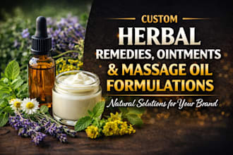 create custom herbal remedies, ointments, cream, and massage oil formulations