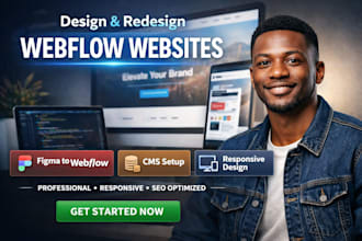 design or redesign webflow website, cms setup, figma to webflow, web developer