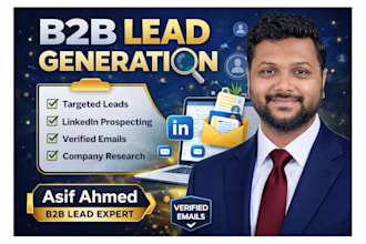 provide b2b leads, verified emails and linkedin contacts