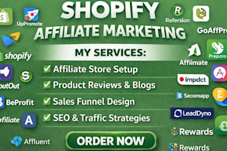 setup shopify affiliate marketing app goffpro osi referrly refersion affilo
