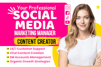 be your social media marketing manager and content creator