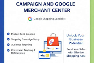 setup shopping ads campaign and google merchant center