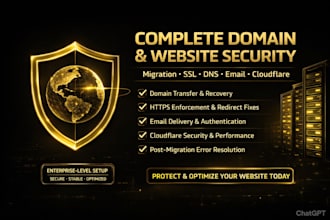 fix website offline, cloudflare setup, ssl install and secure site