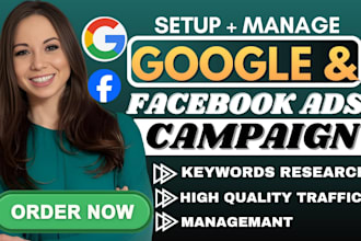 be your google ads expert, ads manager and facebook ads specialist