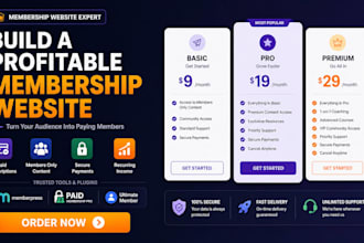 build memberpress paid memberships pro or ultimate member subscription site