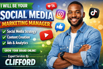 be your social media marketing manager