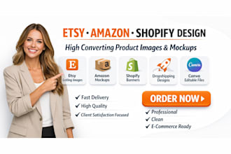 etsy listing image amazon mockups design shopify dropshipping canva banner