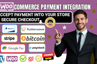 setup paypal stripe paystack flutterwave cryptocurrency for woocommerce store