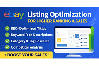 do professional ebay product listing and optimization
