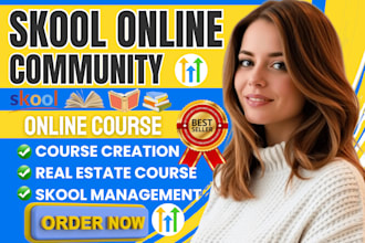 setup skool online community, skool community setup, skool community manager