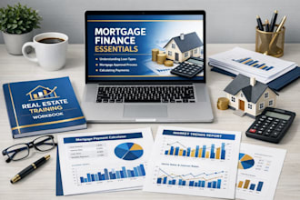 create real estate, mortgage and finance course with complete training materials