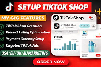 setup tiktok shop, facebook shop instagram shop tiktok shop marketing stan store