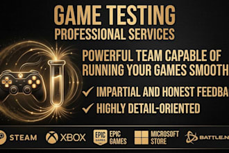 test and review your game, detect bugs and crashes