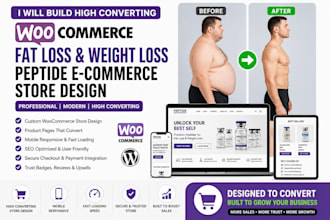 build woocommerce fat loss weight loss metabolic peptide ecommerce store design