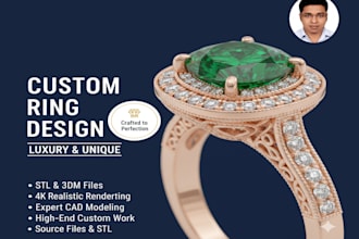 do custom fantasy and unique ring designs 3d realistic renders