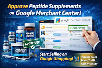 approve peptide supplement product on google merchant center