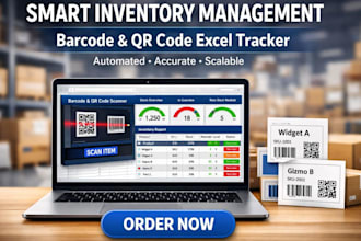 spreadsheet inventory system with bar code qr code excel tracker