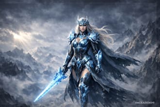 create professional ai gaming concept art and custom characters