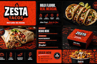 design modern restaurant menu, cafe branding, food flyer and digital menu