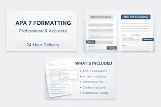 format and edit your paperin apa 7th edition within 24 hours