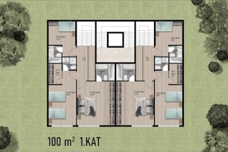 create professional colored floor plans visualizations