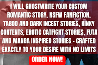 write nsfw fanfiction romance dark incest taboo futa catfight stories for you
