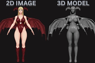 convert 2d image to stl file 3d figurine miniature model 3d toy stl for printing