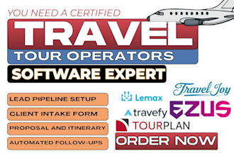 setup travefy traveljoy ezus lemax tourplan clientbase sabre red tern travel crm