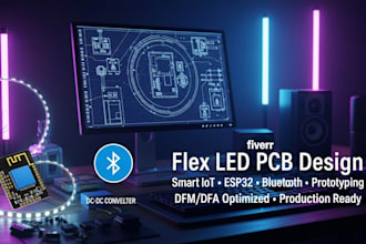 develop flex led pcb design, smart iot led, dc dc, dfm dfa, prototyping