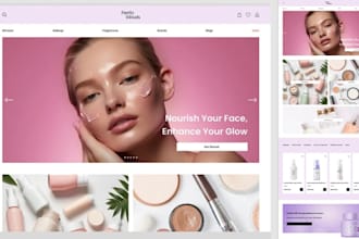 build beauty shopify store skincare website cosmetics makeup dropshipping store