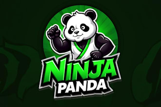 make unique ninja panda logo with unlimited revisions