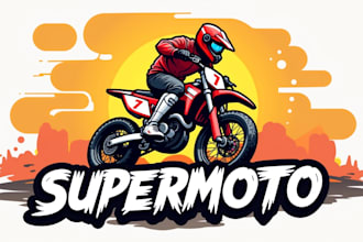 create amazing super moto logo for your business