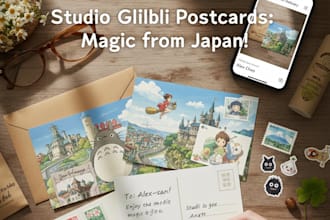send you studio ghibli postcards from japan