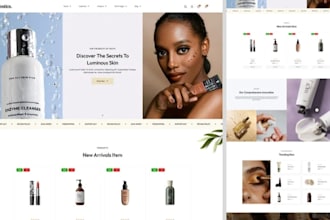 skincare shopify store cosmetics website cosmetics store skincare website beauty