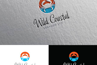 do modern high quality incredible seafood, salmon logo