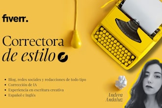 revisaré, corregiré, editaré y formatearé su texto en español