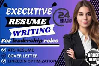 write a powerful executive resume and optimize linkedin
