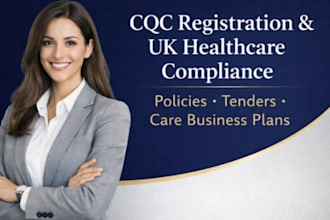 support cqc registration policies UK healthcare tender and business plan