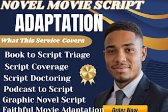 faithful movie script novel adaptation, script coverage, book to script triage