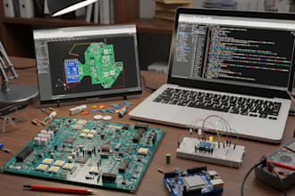 create professional led pcb layout with microcontroller firmware