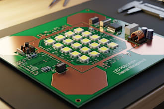 design professional led pcb layout with thermal management