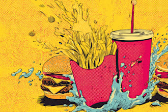 design a custom pop art poster for your home or business