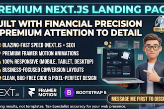 build a premium next js landing page