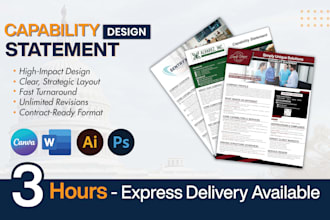 design an urgent government capability statement in 3 hours