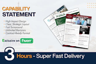 design an urgent government capability statement in 3 hours