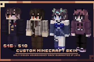 create a custom minecraft skin within 24hours