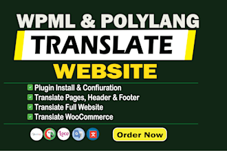 create a multilingual wordpress website using wpml or polylang